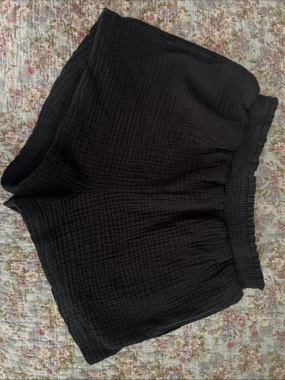 Billabong Black High-Waist Cotton Gauze Shorts
